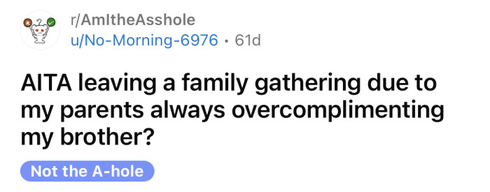 The OP asked if she's an a**hole for leaving a family gathering early.