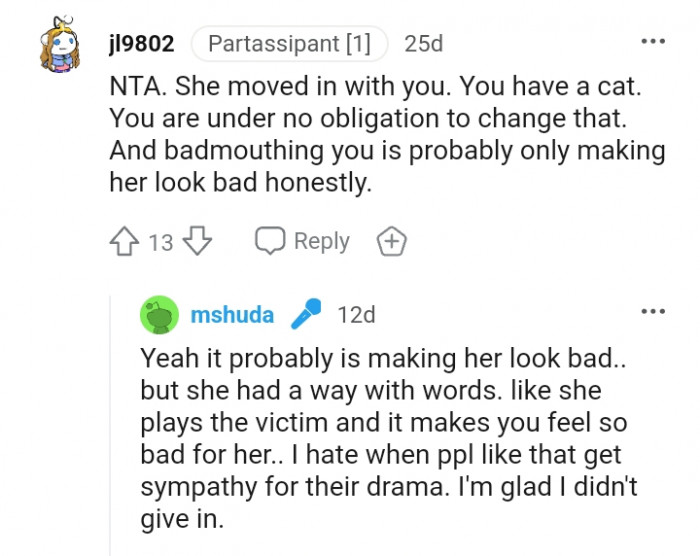 You are under no obligation to change that.