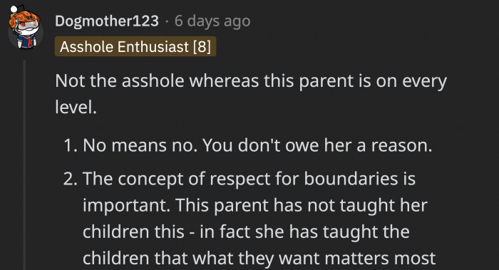 A summary of the reasons why Redditors think OP is...