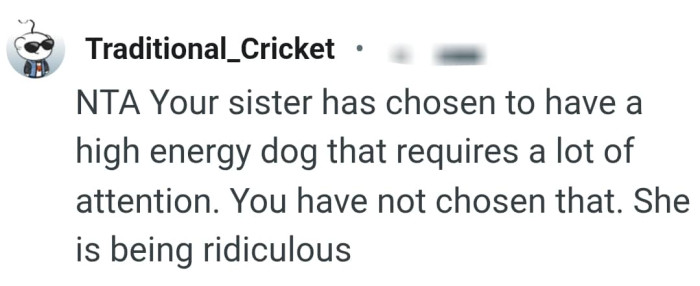 She's being ridiculous