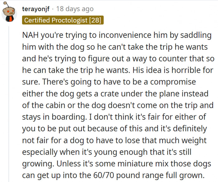 10. It's unfair for both parties, but it's also unfair for the dog.