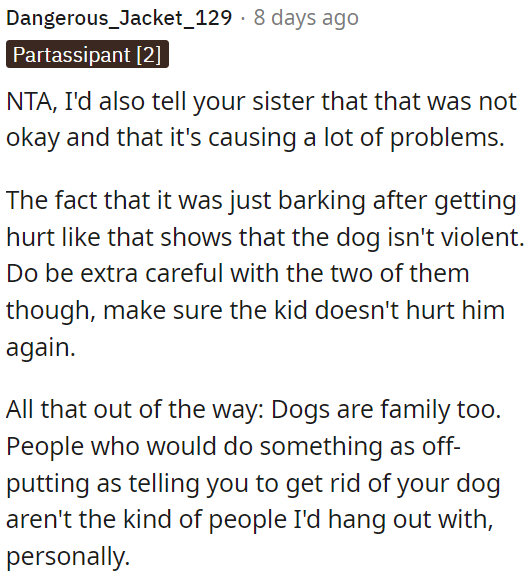 The dog isn't violent despite barking.