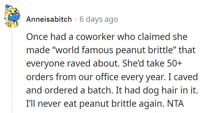 4. Discovering dog hair in your food is very off-putting