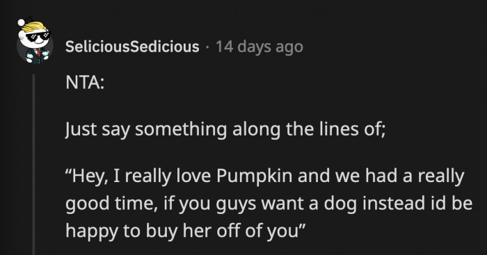OP shouldn't imply that she would be a better owner than her sister