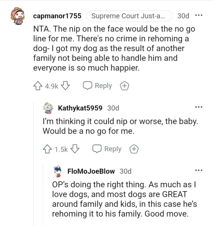 There's no crime in rehoming a dog.