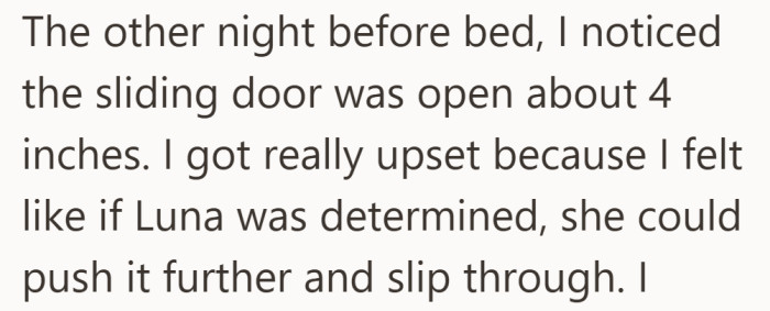 Seeing that gap before bed brought every past escape rushing back.