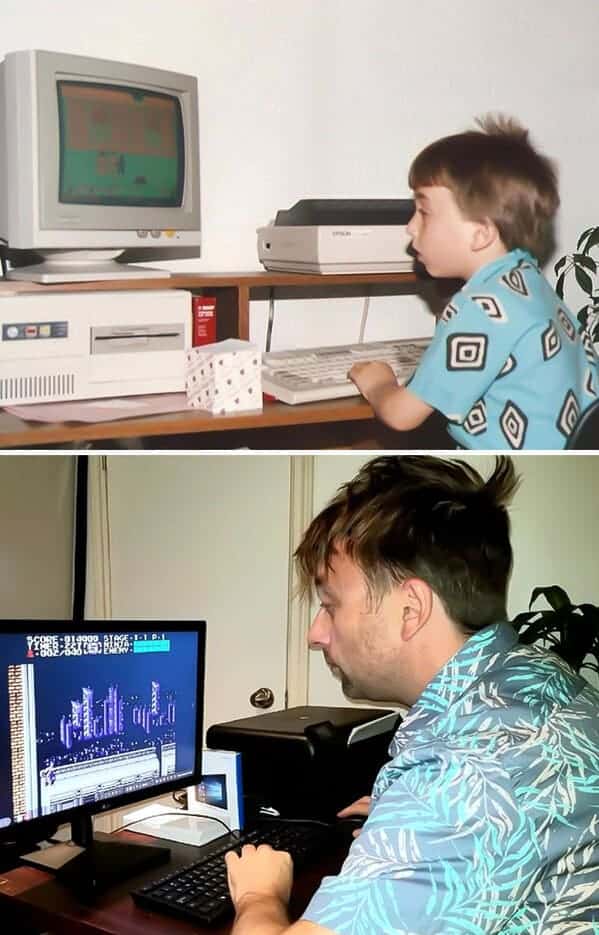 9. “I Found An Old Pic Of Me Playing Computer Games. As It Turns Out I Haven’t Changed Very Much”