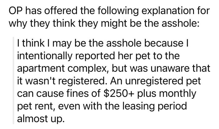 OP feels she might be the a-hole for the following reason: