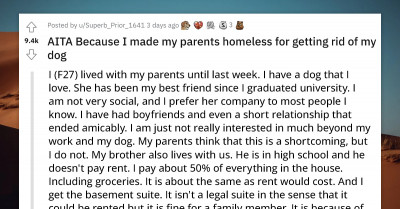 Young Woman Renders Her Parents Homeless Because They Got Rid Of Her Dog