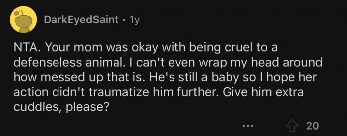 The mom shouldn't have treated the kitten that way.