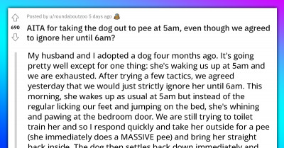 Man Gets Furious At His Wife For Taking A Dog Out To Pee Earlier Than They Had Previously Agreed