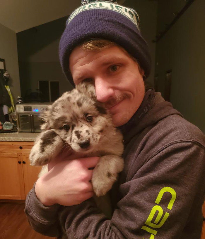 Heath got her when she was just a wee pup—8 weeks old