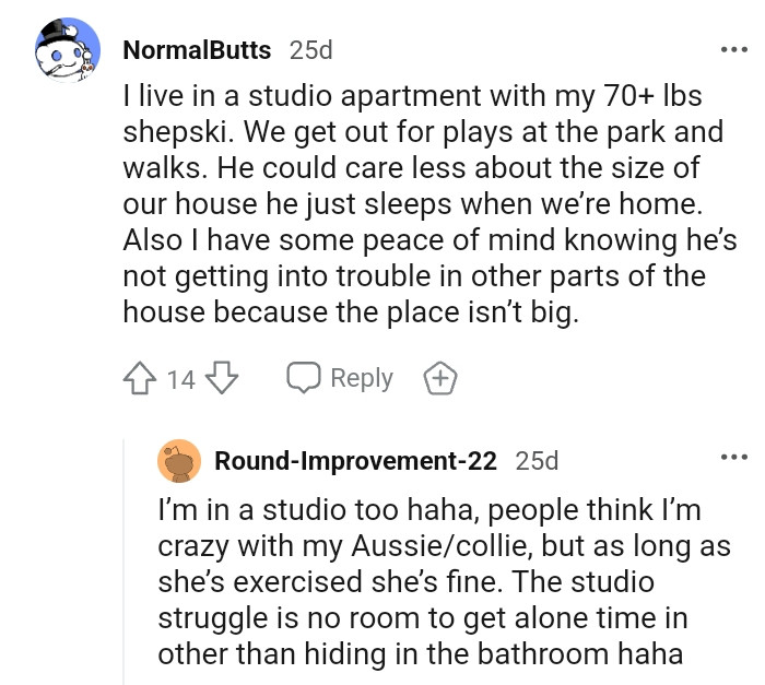 He could care less about the house size