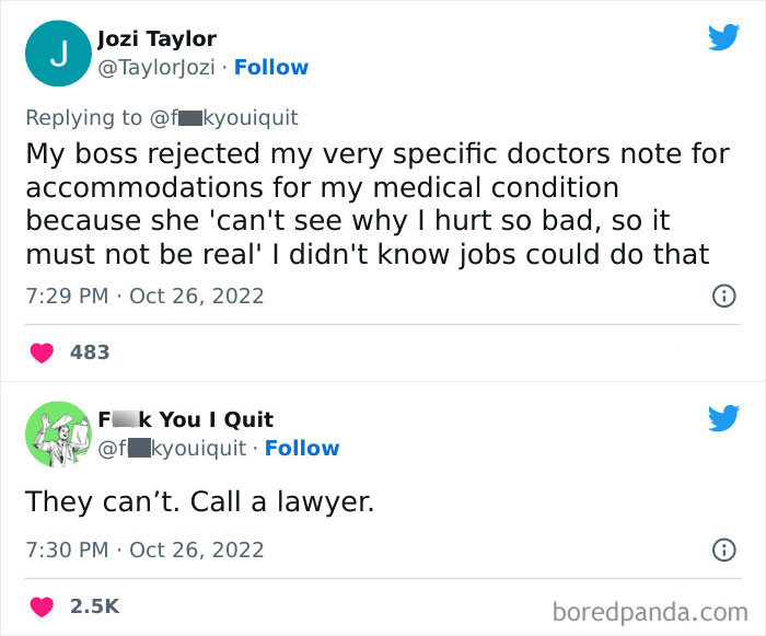 20. Boss rejects specific doctor's note