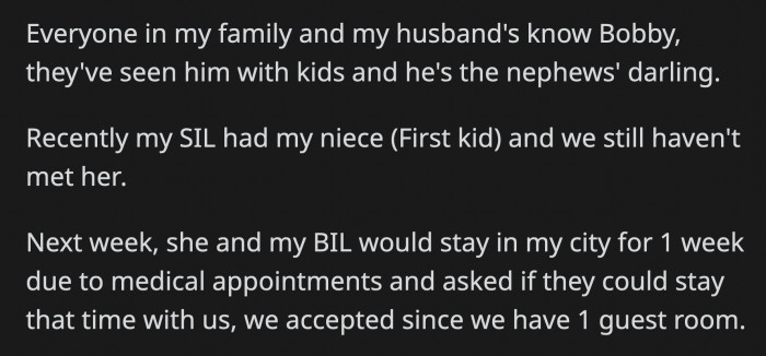 OP said she wouldn't leave her elderly dog outside all day or locked in a room since he has bathroom needs. More than that, Bobby is a social dog who relishes being around people.