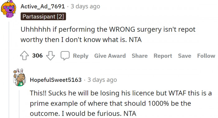 Everyone would do the same in her shoes.