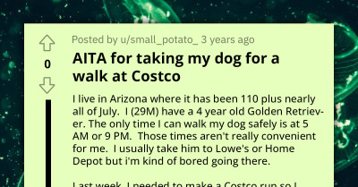 Community Calls Out Entitled Dog Owner Who Thinks He Can Just Waltz Into Costco With His Dog, When Only Service Dogs Are Allowed There
