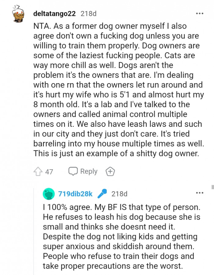 17. Dogs aren't the problem; the owners are