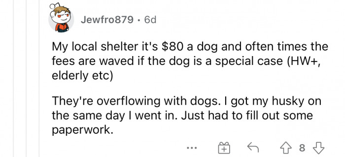People quickly started sharing how much they paid for their dog.