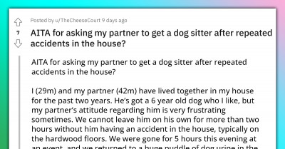Redditor's Partner Insists They Don't Need A Dog Sitter Even Though The Dog Uses The Floor As A Bathroom