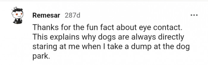 1. A fun fact about eye contact