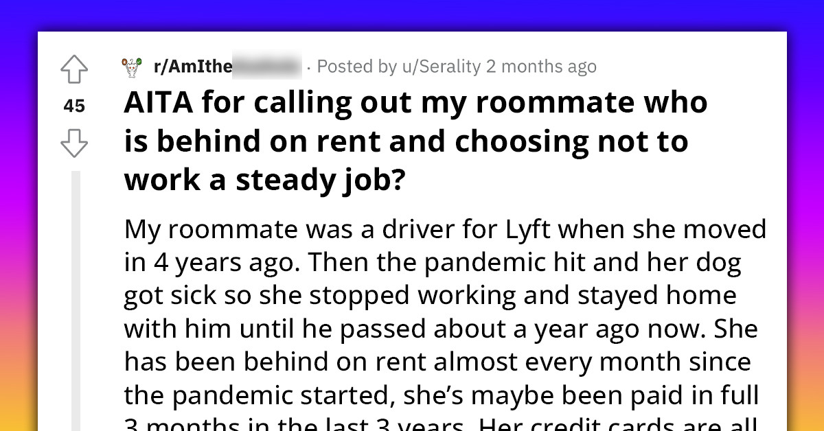 Redditor Wants To Kick Out Extremely Introvert Roommate Who Is Constantly Late With Rent, Asks