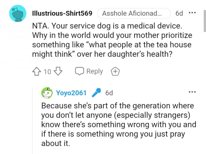 What people at the tea house might think