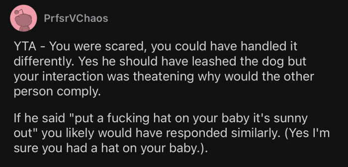 The approach was not pleasant.