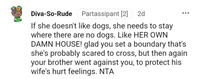 12. She needs to stay where there are no dogs