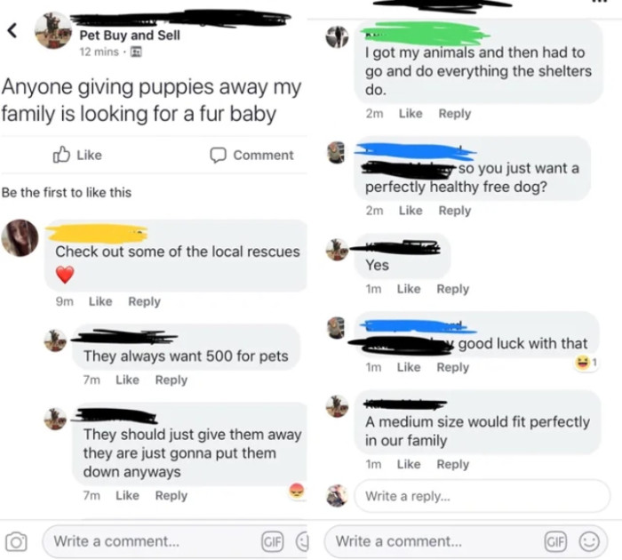 And here's the screenshot of the post