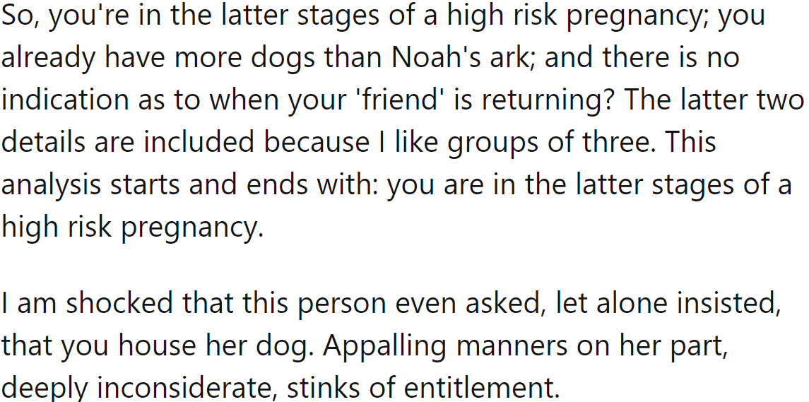 Considering the OP's situation, her friend shouldn't have asked her in the first place