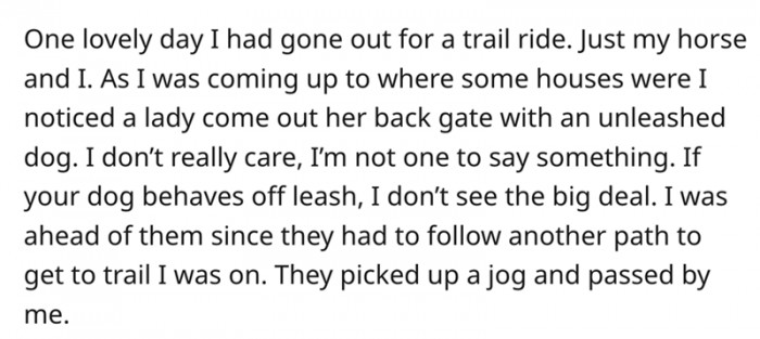 I went out for a trail ride