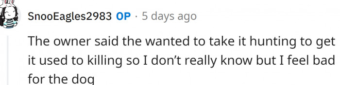 OP mentions hunting.