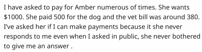 He knows she won't pay him back. Reddit responds.