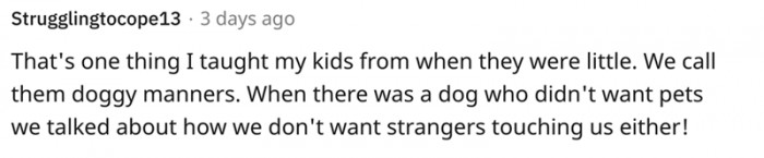 We call them doggy manners