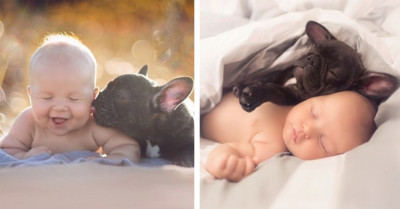 The Bond Shared Between This Baby And A Bulldog Born On The Same Day Will Surely Warm Your Heart