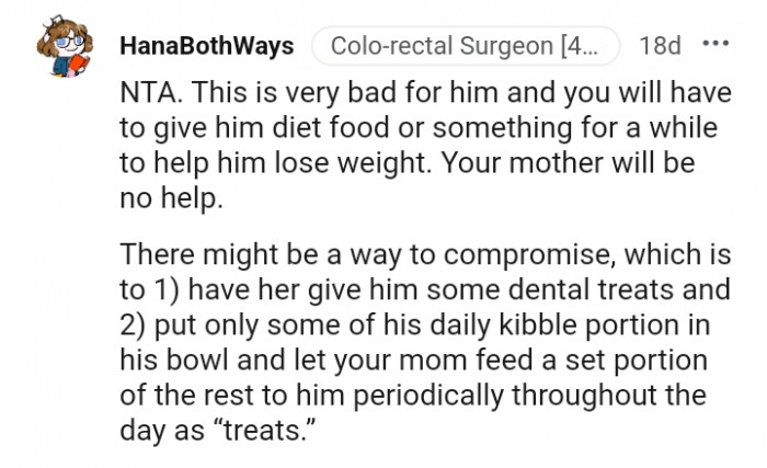 You will have to give him diet food