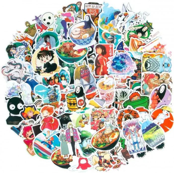15. Design your laptop with these stickers featuring Ghibli characters