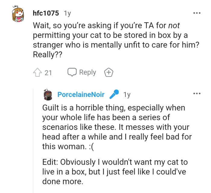 Guilt is really a horrible thing