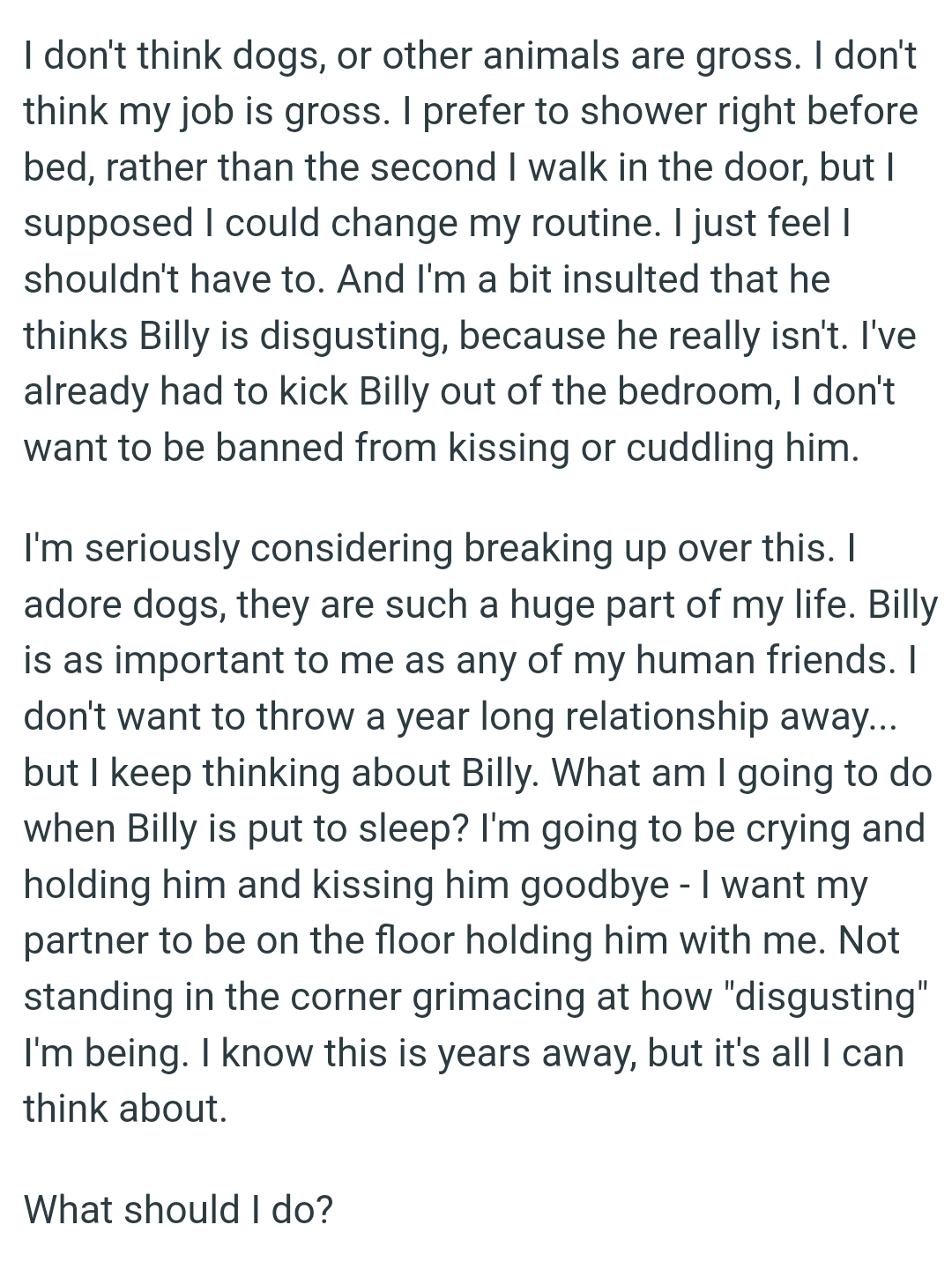 OP's dog is as important to her as any of her human friends