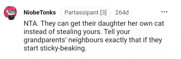 They can get their daughter her own cat