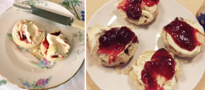 14. Scones with jam and clotted cream