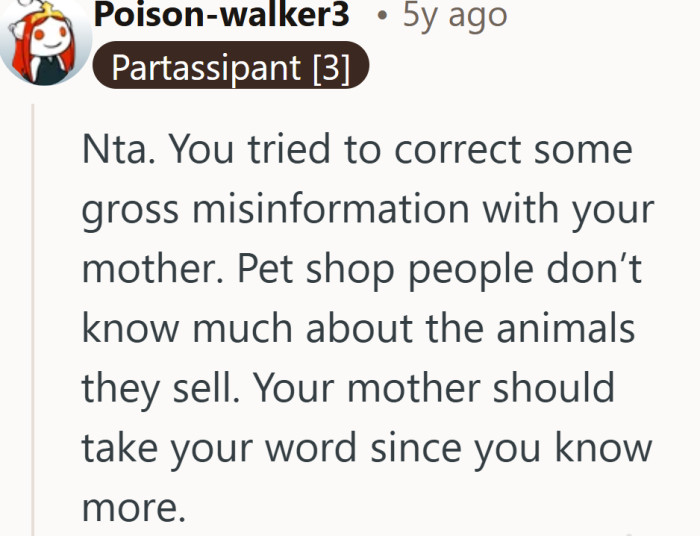 Trust was the missing piece here, not knowledge.