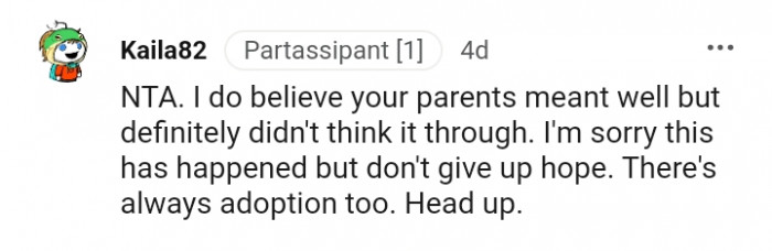 This Redditor is telling the OP not to give up hope