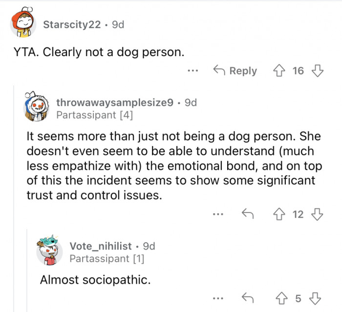 Obviously not a dog person.