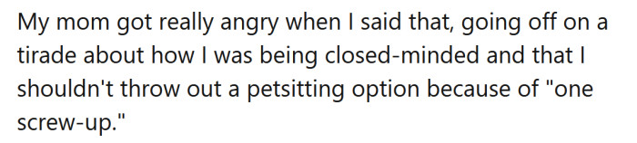 She got angry and said the OP was being