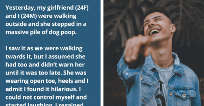 Redditor Didn't Warn His GF About Dog Poop On The Sidewalk And Laughed When She Stepped In It, Now Wonders Why She Is Mad