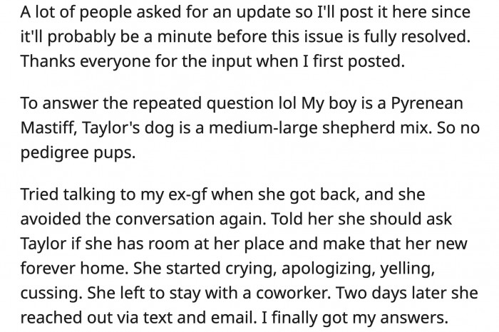 When OP tried to bring the subject up with his girlfriend, she tried to evade his questions again