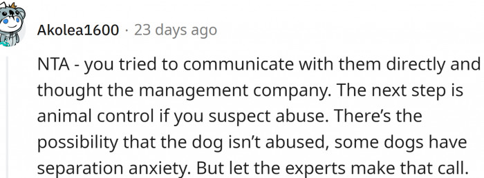 The next step is animal control