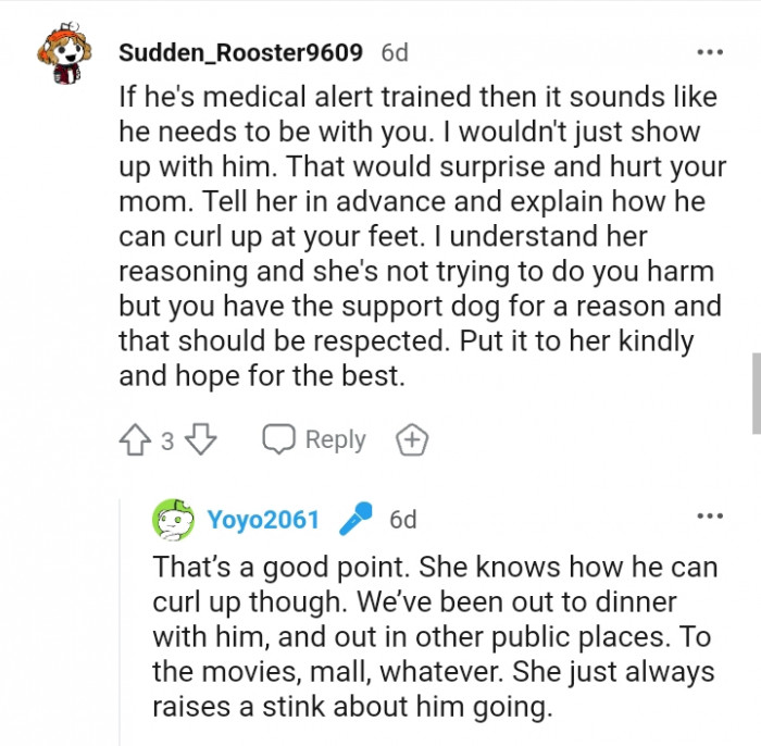 Put it to her kindly and hope for the best